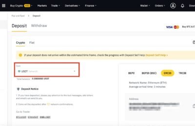 Comment déposer des bitcoins sur Binance ?